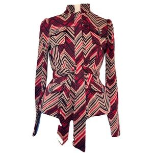 Vintage DVF Tricolor Wool Mix Diane von Furstenberg Jacket • Size 8